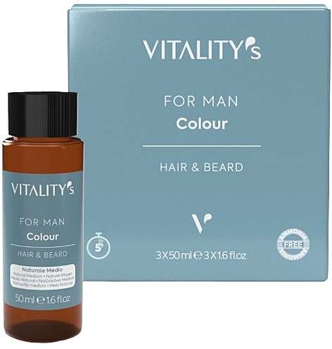 Фарба для волосся і бороди - Vitality's For Man Colour Hair & Beard — фото N1