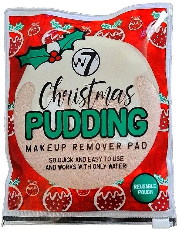 Спонж для снятия макияжа - W7 Christmas Pudding Makeup Remover Pad — фото N1