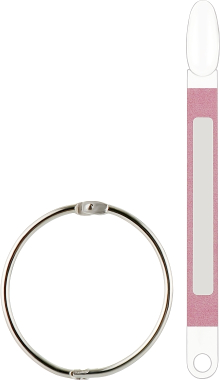Типсы на кольце, розовый стикер, прозрачные, миндаль - Sticker Tips  — фото N1