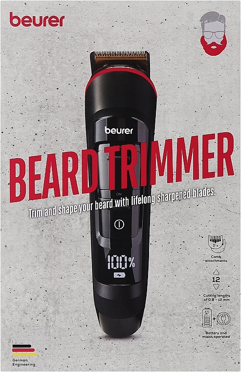 Тример для вусів та бороди, MN4X - Beurer — фото N2