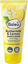 Крем для рук с лимонным маслом - Balea Hand Creme Buttermilk & Lemon — фото N1