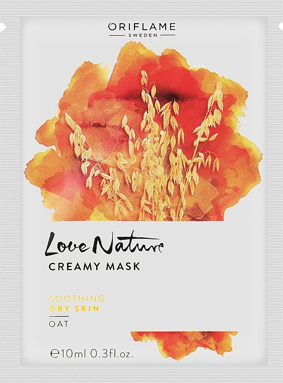 Поживна маска для обличчя "Овес" - Oriflame Love Nature Creamy Mask — фото N1