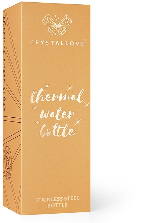 Термобутылка для воды, 500 мл - Crystallove Thermo Water Bottle Peach Fuzz — фото N5