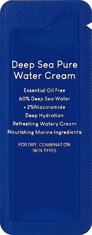 Зволожувальний крем з морською водою - Purito Deep Sea Pure Water Cream (пробник)
