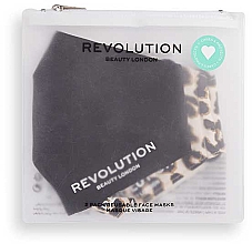 Духи, Парфюмерия, косметика Многоразовая защитная маска для лица, 2 шт - Makeup Revolution 2Pack Re-Useable Fashion Fabric Face Mask Black