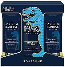 Парфумерія, косметика Набір - Baylis & Harding Men's Citrus Lime & Mint 3 Piece Se t(hair/body/wash/300ml + sh/gel/200ml + a/sh/balm/200ml)