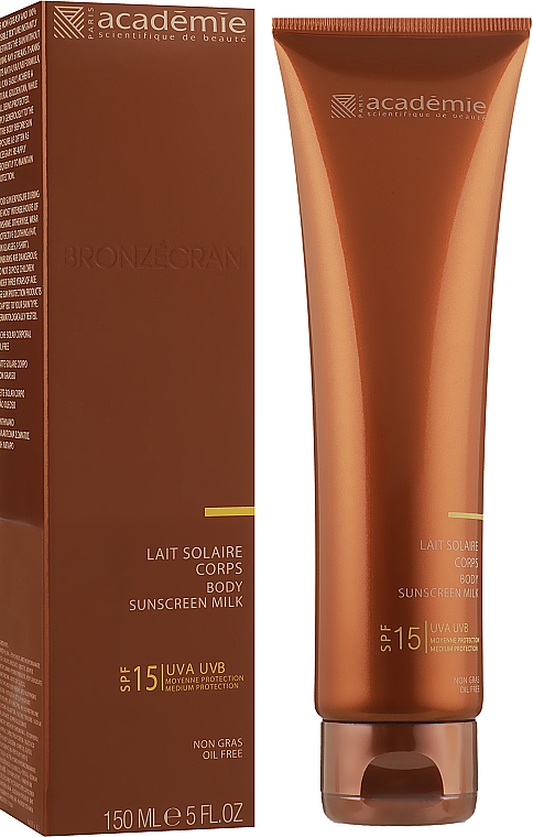 Сонцезахисне молочко для тіла SPF 15+ - Academie Bronzecran Body Sunscreen Milk — фото N2