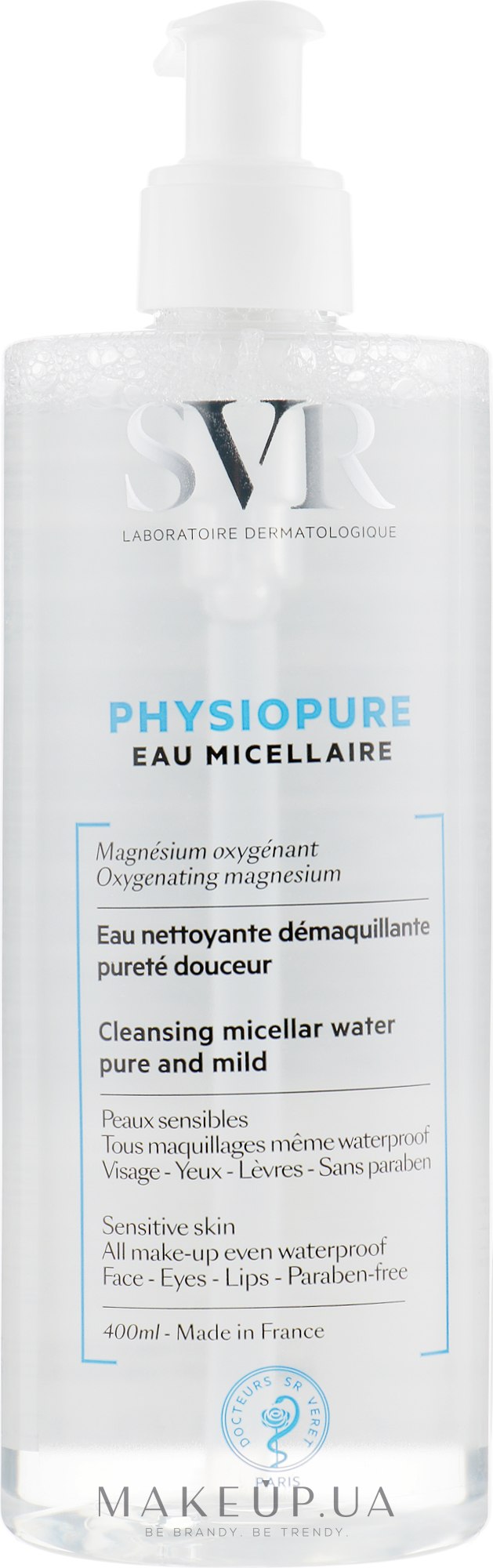 Очищувальна міцелярна вода - SVR Physiopure Cleansing Micellar Water — фото 400ml