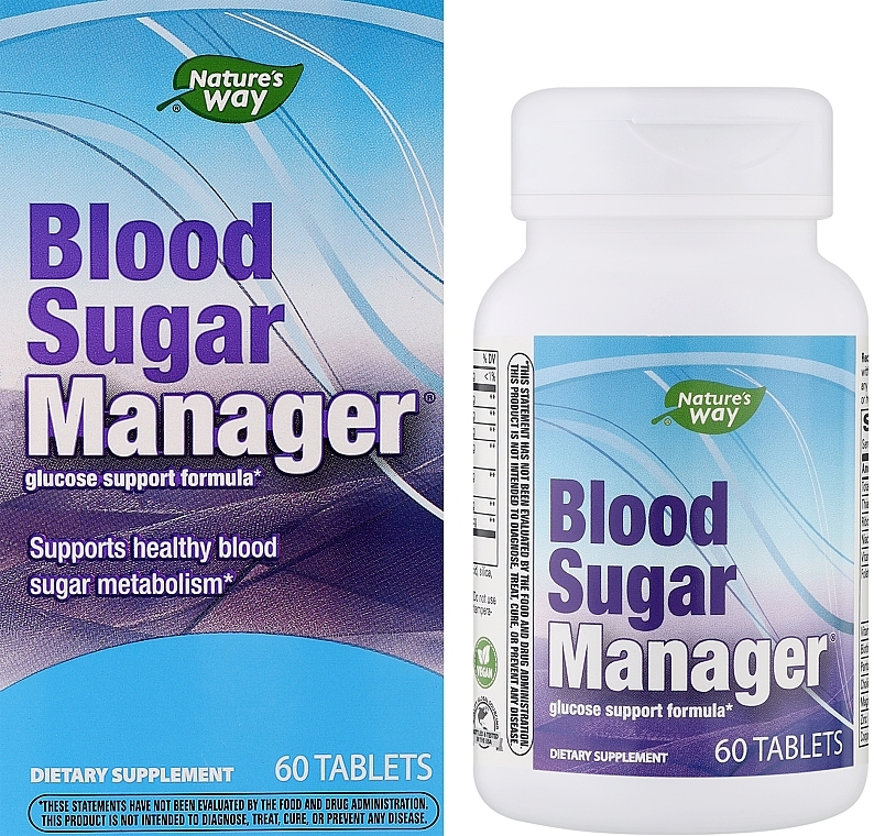 Пищевая добавка для контроля уровня сахара в крови - Nature's Way Blood Sugar Manager — фото N2