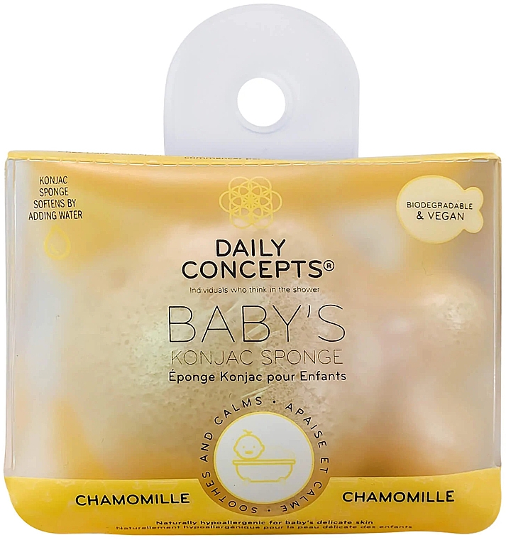 Мочалка-спонж для дітей "Ромашка" - Daily Concepts The Daily Baby Konjac Sponge Chamomile — фото N1