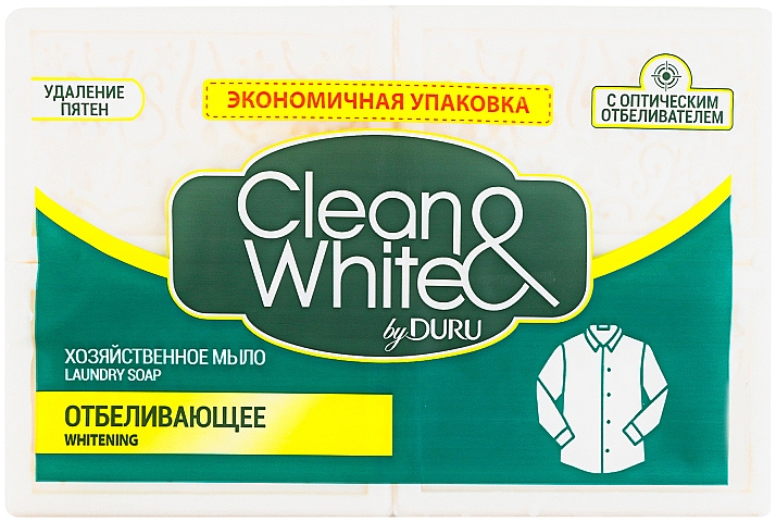 Хозяйственное мыло "Отбеливающее" - Clean&White By Duru White — фото N1