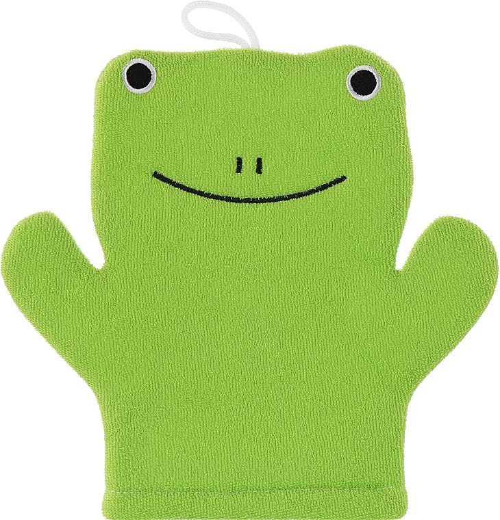 Мочалка-рукавичка для дітей «Жабка», 498608, зелена - Inter-Vion