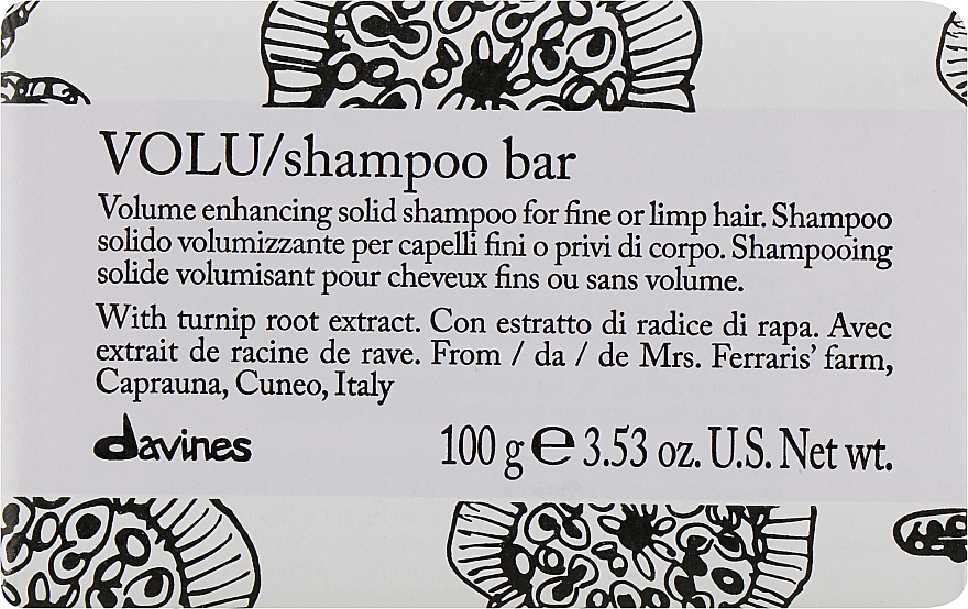 Твердый шампунь для придания объема тонким и ослабленным волосам - Davines Shampoo Bar