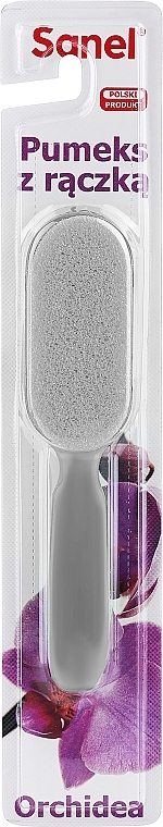 Пемза косметическая с ручкой "Orchidea", серая - Sanel — фото N1