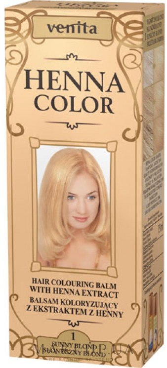 Бальзам для волосся, з екстрактом хни - Venita Henna Color — фото 1 - Sunny Blond
