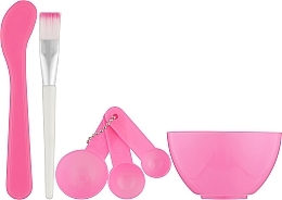 Набір косметолога для приготування масок, рожевий - Beauty Line — фото N1