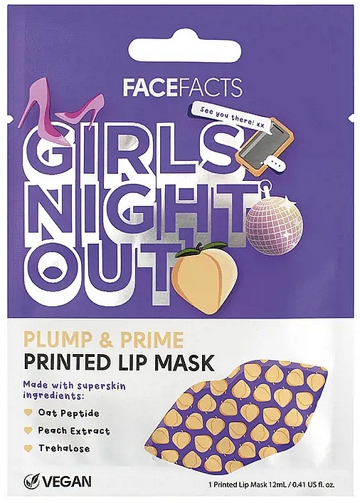 Маска для збільшення об'єму губ - Face Facts Girls Night Out Plumping Lip Mask — фото N1