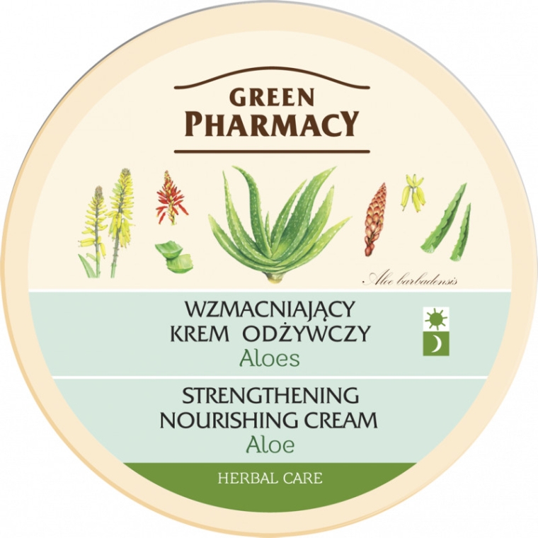 Крем для обличчя "Алое" - Green Pharmacy Strengthening Nourishing Cream Aloe — фото N2
