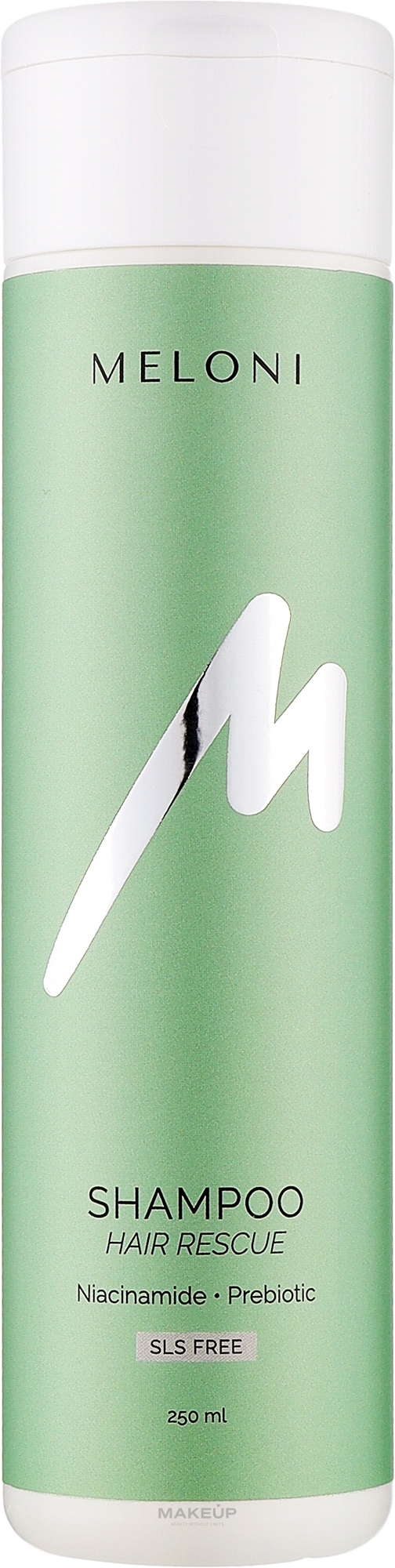 Укрепляющий безсульфатный шампунь против выпадения с ниацинамидом и пребиотиком - Meloni Hair Rescue Shampoo — фото 250ml