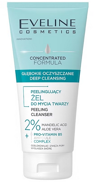 Пілінг-гель для вмивання обличчя - Eveline Cosmetics Concentrated Formula Peeling Cleanser — фото N1