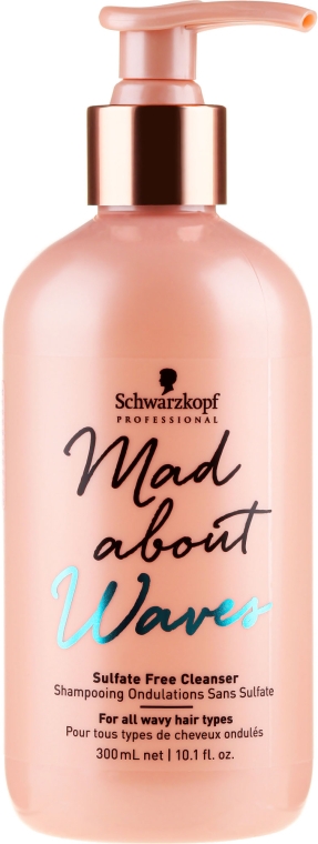 Бессульфатный шампунь для волнистых волос - Schwarzkopf Professional Mad About Waves Sulfate Free Cleanser