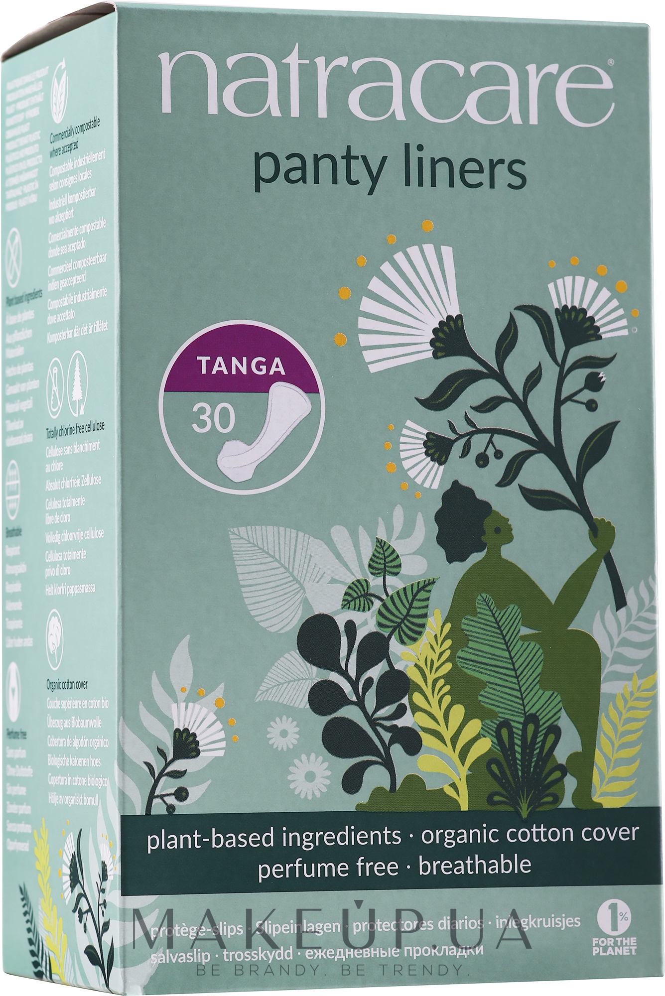 Ежедневные прокладки, 30 шт - Natracare Tanga Panty Liners — фото 30шт