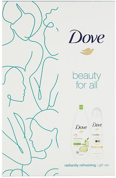 Набір - Dove Radiantly Refreshing Gift Set (deo/150ml + sh/gel/250ml) — фото N1