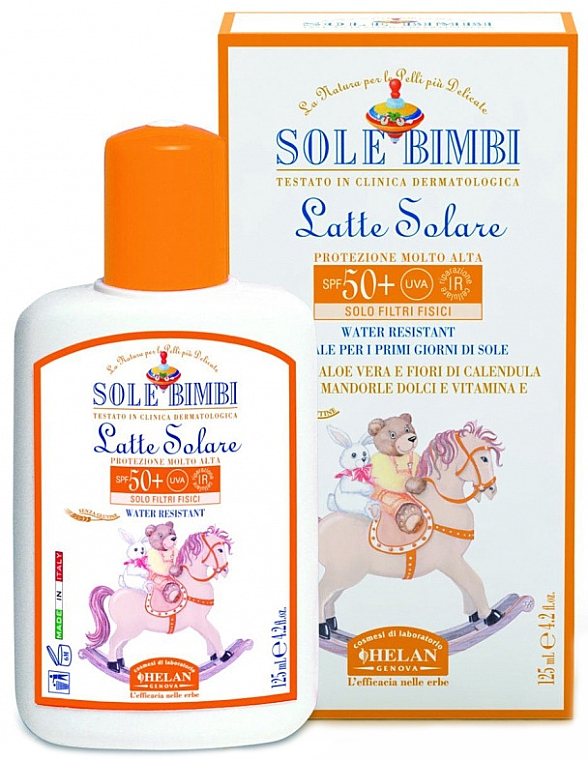 Сонцезахисне молочко для дітей - Helan Sole Bimbi SPF 50 Sun Care Milk — фото N1
