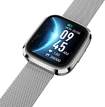 Смарт-часы, серебристый металл - Garett Smartwatch GRC STYLE Silver Steel — фото N2