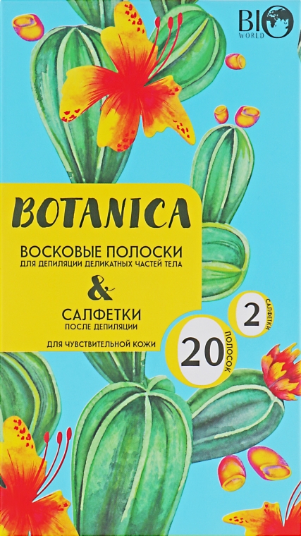 Набор для депиляции деликатых частей тела - Bio World Botanica (полоски/20шт + саше)
