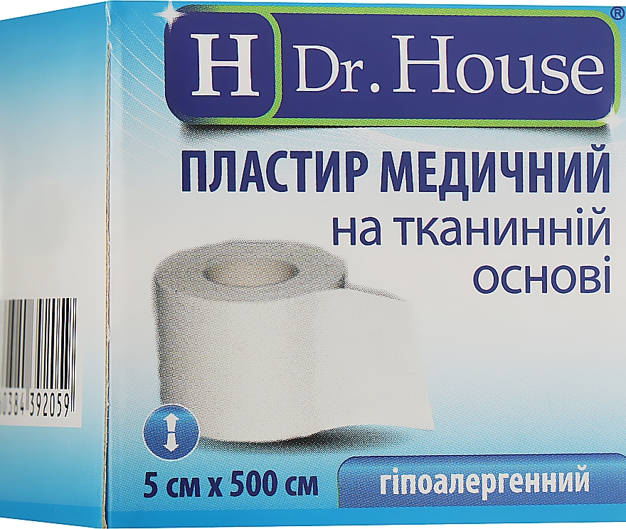 Медичний пластир на тканинній основі, 5 х 500 см - H Dr. House — фото N1