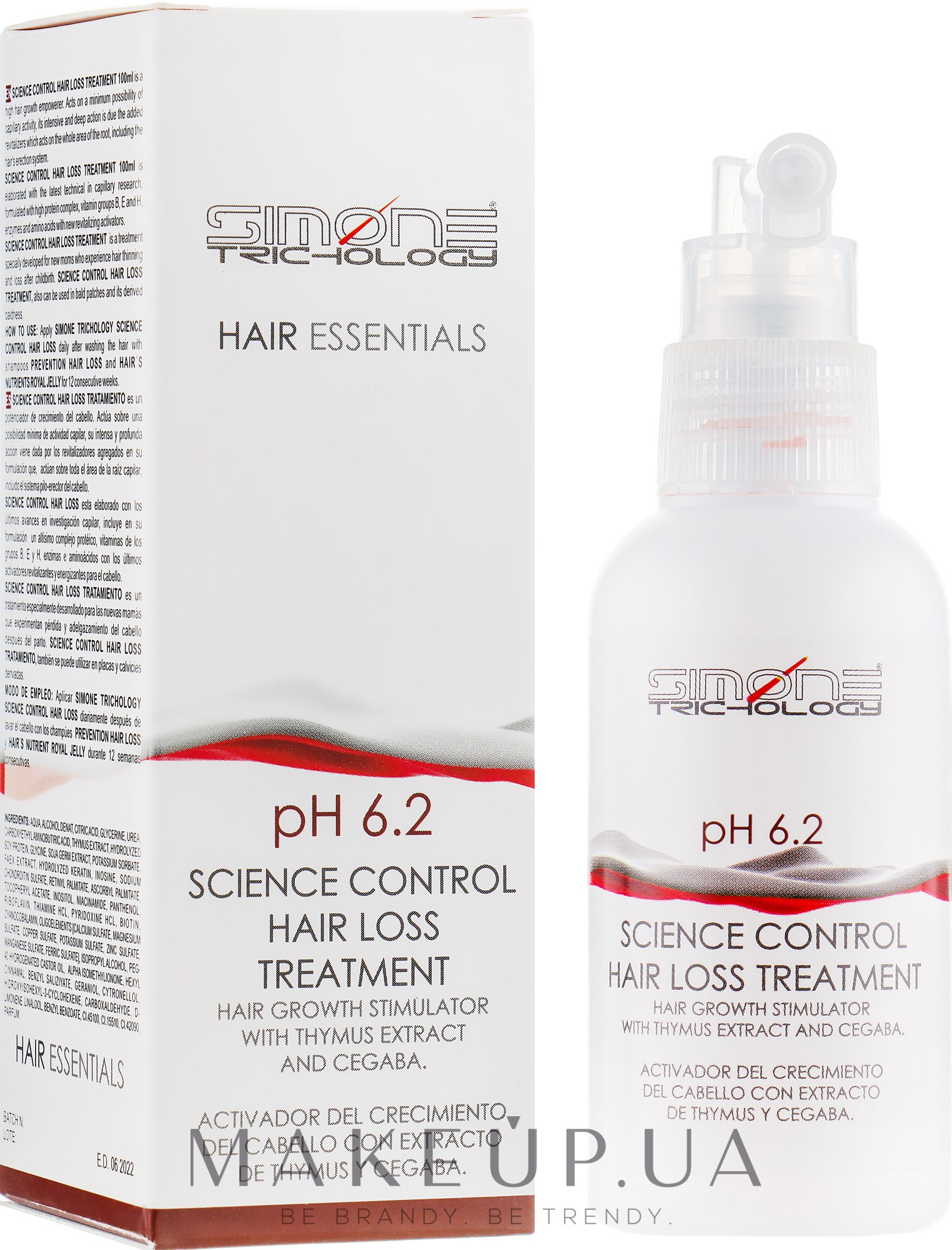 Лосьйон "Сеанс контроль" для зміцнення волосся - Simone Trichology Science Control Hair Loss Treatment — фото 100ml