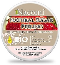 Парфумерія, косметика Скраб для тіла з аргановою олією і ароматом полуниці - Nacomi Natural Sugar Peeling Strawberry Seeds Argan Oil