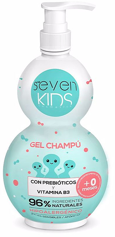 Гель-шампунь с пребиотиками и витамином В3 - Seven Kids Children's Gel Shampoo — фото N1