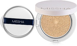 Духи, Парфюмерия, косметика УЦЕНКА Набор - Missha M Magic Cushion SPF50+ PA+++ (tonal/15g + tonal-refill/15g + puff) *