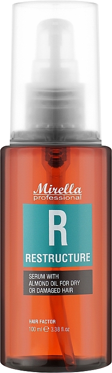Сироватка з мигдальною олією для сухого або пошкодженого волосся - Mirella Professional R Resrtructure Serum With Almond Oil — фото N1
