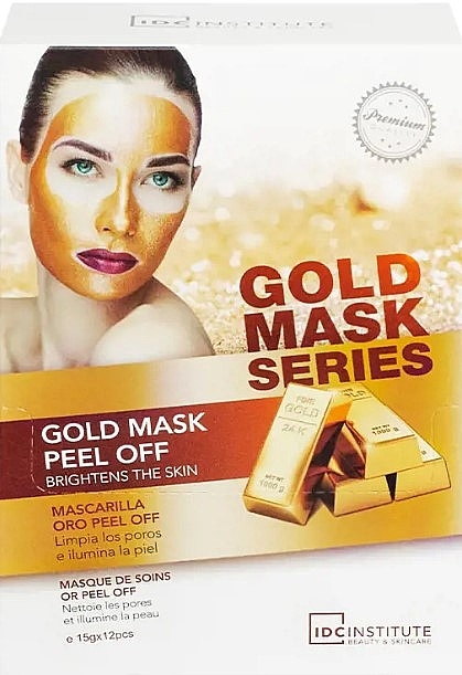Золота маска-плівка для обличчя - IDC Institute Gold Mask Peel Off (саше) — фото N1