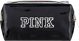 Парфумерія, косметика Косметичка BA-003B лакова "Pink", чорна - Cosmo Shop