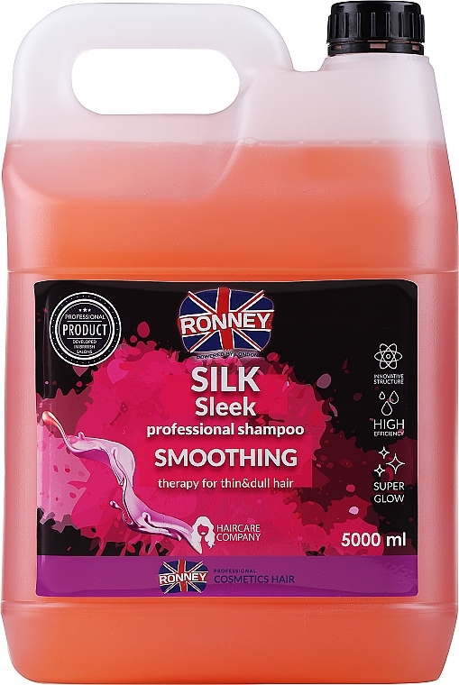 Шампунь с протеинами шелка - Ronney Professional Silk Sleek Smoothing Shampoo — фото N5
