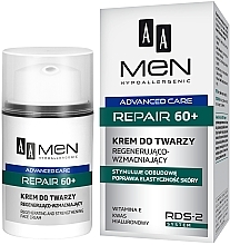 Восстанавливающий и укрепляющий крем для лица - AA Men Advanced Repair 60+ Face Cream — фото N1
