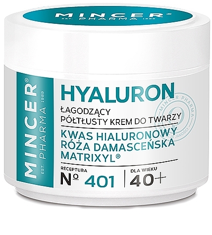 Успокаивающий крем для лица "Дамасская роза" 40+ - Mincer Pharma Hyaluron Face Cream