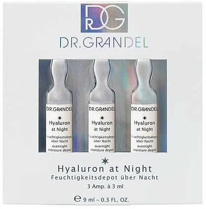 Нічний ампульний концентрат з комплексом олій - Dr. Grandel Hyaluron at Night — фото N1