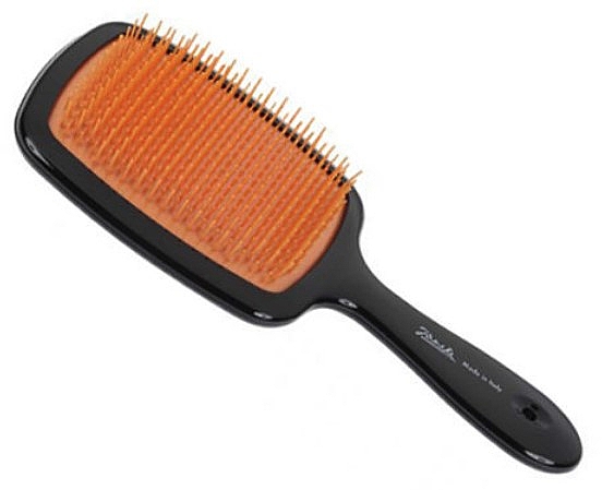 Щетка для волос, черная/оранжевая - Janeke Superbrush — фото N1