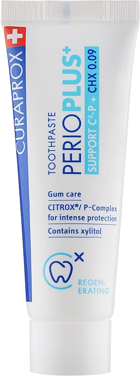 Зубная паста для зубов 0,09% хлоргексидина - Curaprox PerioPlus+ Support Toothpaste (мини) — фото N1