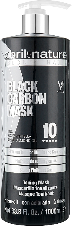 Маска для волос - Abril et Nature Black Carbon Toning Mask — фото N1