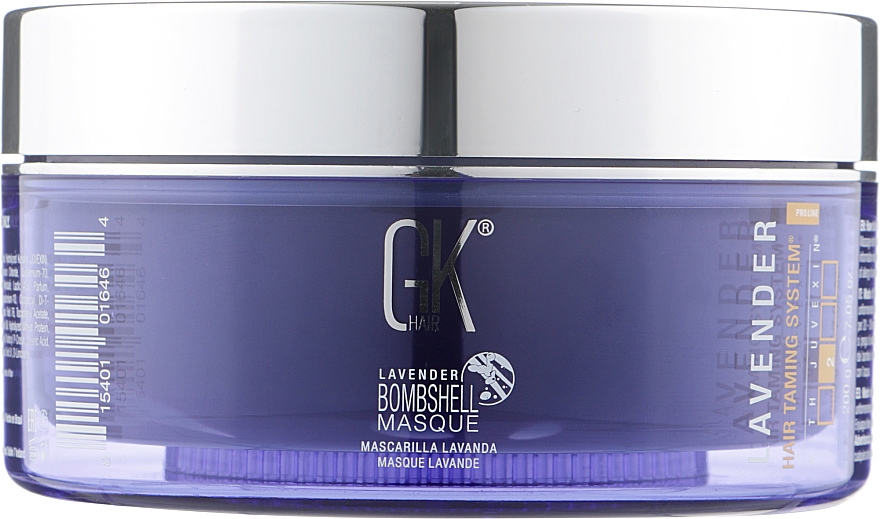 Маска з лавандовим відтінком для фарбованого волосся - GKhair Lavender Bombshell Masque