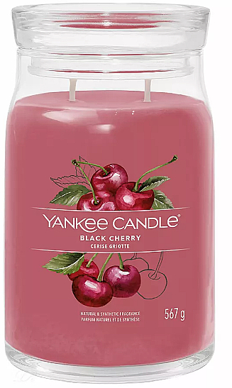 Ароматична свічка в банці "Black Cherry", 2 ґноти - Yankee Candle Singnature — фото N2