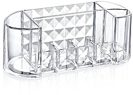 Духи, Парфюмерия, косметика Органайзер овальный "Diamond" 7x18x7 см, пластик - BoxUp