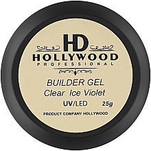 Гель конструирующий - HD Hollywood Builder Gel Clear Ice Violet — фото N1
