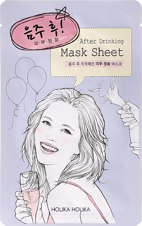 Тканевая маска после вечеринки - Holika Holika After Mask Sheet After Drinking — фото N1